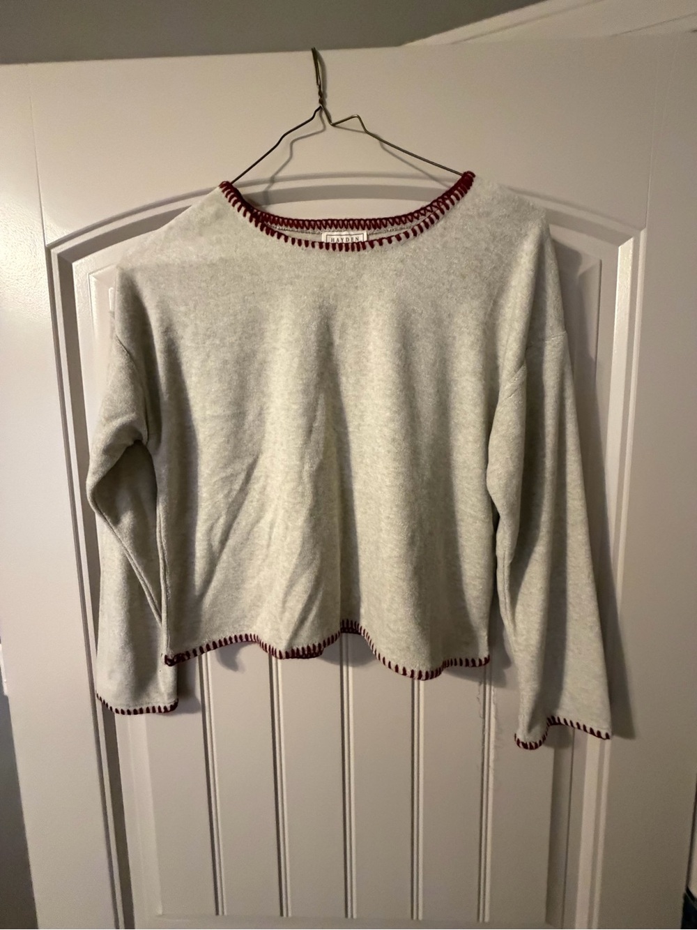NWT Hayden Girls Sweater With Red Trim size 12